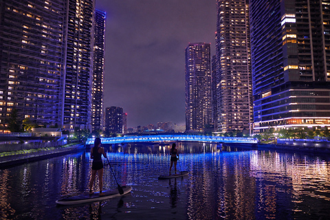 Tokyo: Nighttime SUP Cruise with Guide and Photos