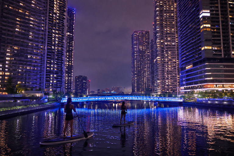 Tokyo: Nighttime SUP Cruise with Guide and Photos