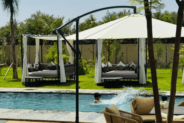 From Marrakesh: Pool Day Pass in Atlas Mountains with Lunch Refreshing Pool Escape: Enjoy Lunch and Easy Pickup