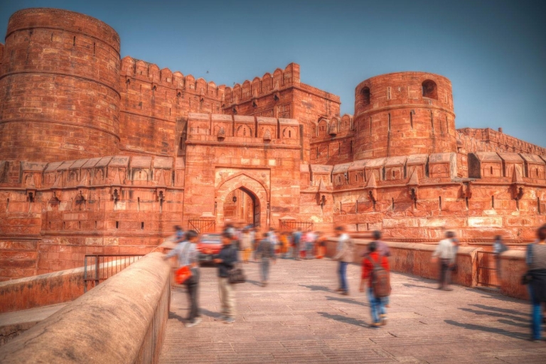 Van Agra: Skip-the-Line Taj Mahal & Agra Fort TourTour met lunch en toegangsprijs