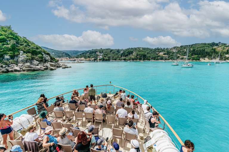 Vanaf Korfoe: boottocht Antipaxos en blauwe Paxos-grottenOphaalservice vanaf Korfoe (eiland) en de haven van Korfoe