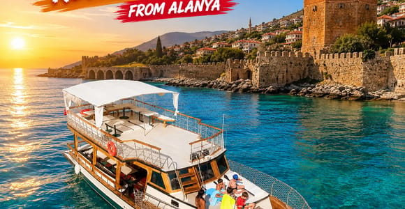 Alanya: Day or Sunset Boat Cruise Lunch, Drinks & Swim Stops