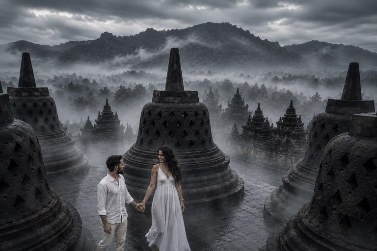 VIP Borobudur Sunrise Inside and Prambanan Sunset in one day Shared Prambanan sunset guided tour