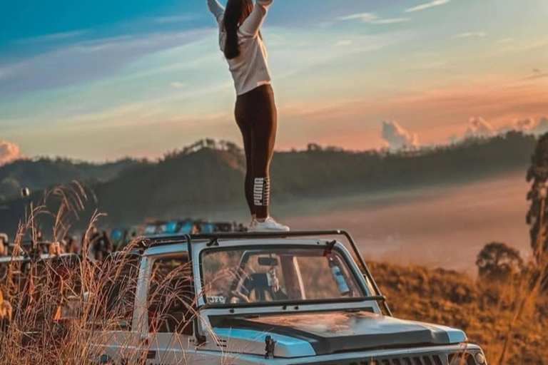Mount Batur Sunrise Jeep Tour with Black Lava & Breakfast Tour with pick up hotel