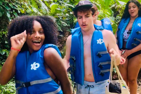 San Juan: Rainforest Waterslides & Beach Tour with Transport San Juan: El Yunque Rainforest and Luquillo Beach Day Tour