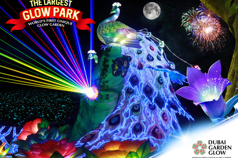 Dubai: Dubai Garden Glow inträdesbiljett med Magic Park-alternativInträde till Glow Park + Dino Park + Magic Park