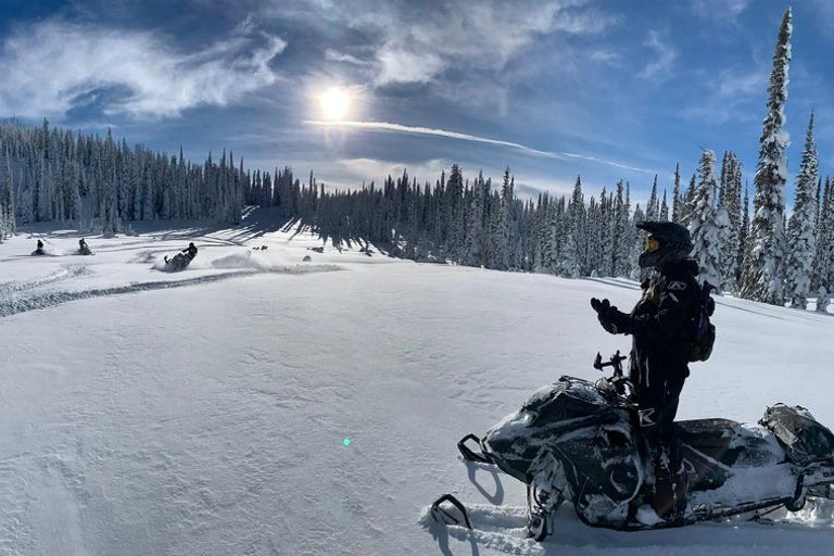 Mont-Tremblant Area: Guided Snowmobile Tour Solo Snowmobile Adventure 1.5 to 2 h (one-seater snowmobile)