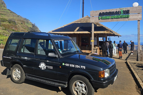 Madera: wycieczka jeepem z tyrolką, huśtawką i wulkanicznymi basenamiMadera: wycieczka jeepem z tyrolką, huśtawką i basenami wulkanicznymi