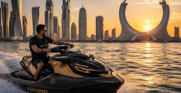 Doha: Sunset Jet Ski & Pearl Qatar Coastal Photo Tour