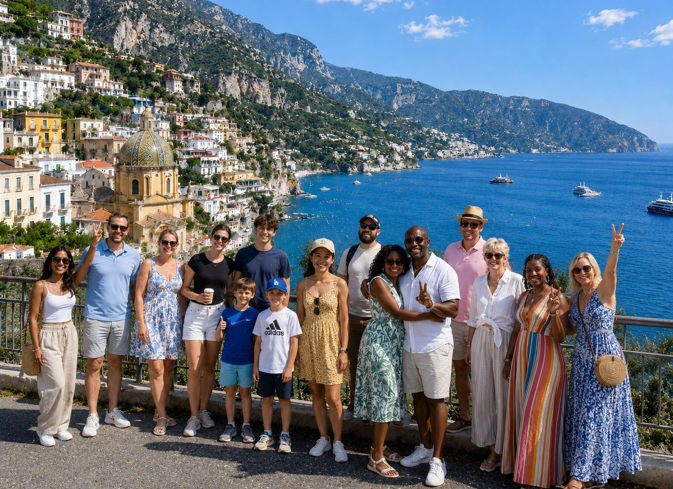 Fra Napoli/Salerno: Gruppetur til Positano, Amalfi, Ravello