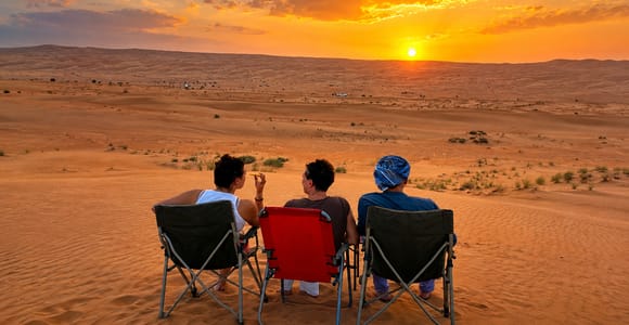 From Muscat: Bedouin Visit, Desert Sunset & Stargazing Tour