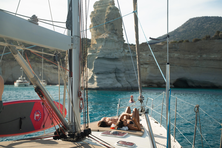Milos: Sailboat Cruise to Kleftiko Bay with Meal & Drinks Shared cruise without Hotel Pickup or Drop-Off