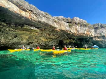 Leuca kayak tour + swimming + speleo-trek in cave