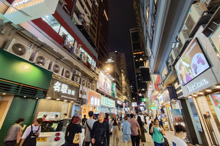 Hongkong Nacht Abenteuer und Foodie TourNachttour 5-Sitzer