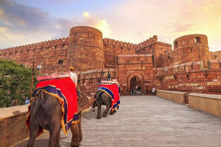 从德里出发：泰姬陵、阿格拉堡和小泰姬陵一日旅行从德里出发 - 仅限空调车和导游服务