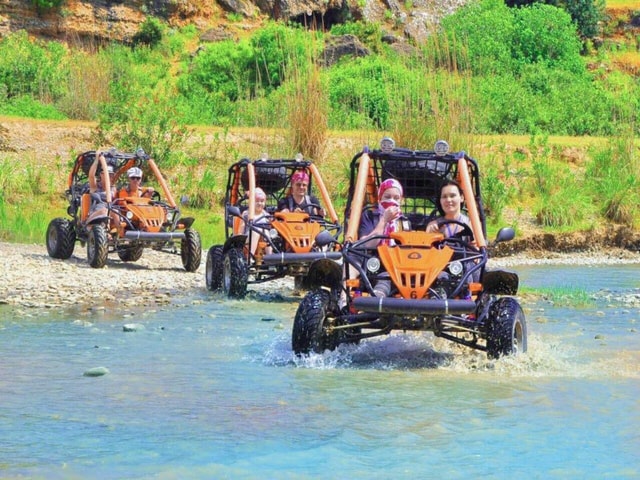 From Antalya: Rafting Zipline Quad Jeep Tour with Lunch