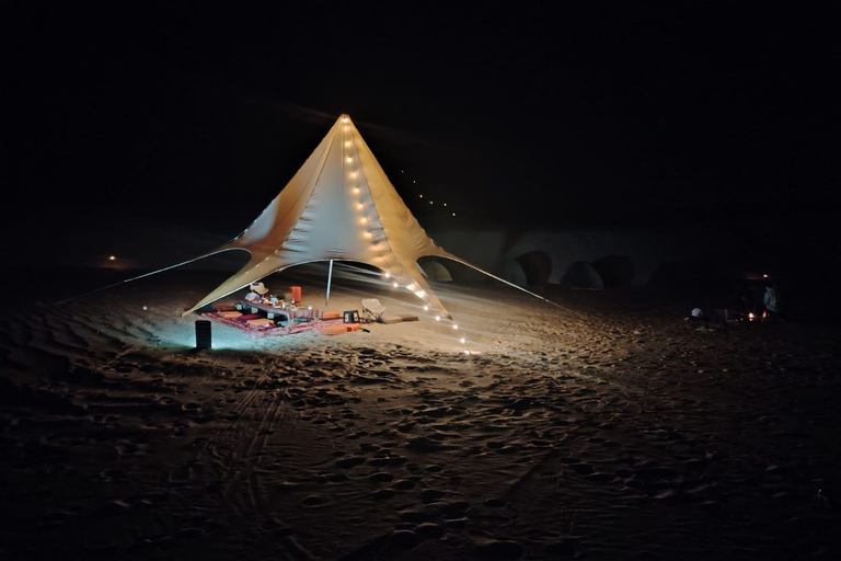 Huacachina: Overnight Camping with Sandboarding/Sandsky, Bar, BBQ, and Campfire