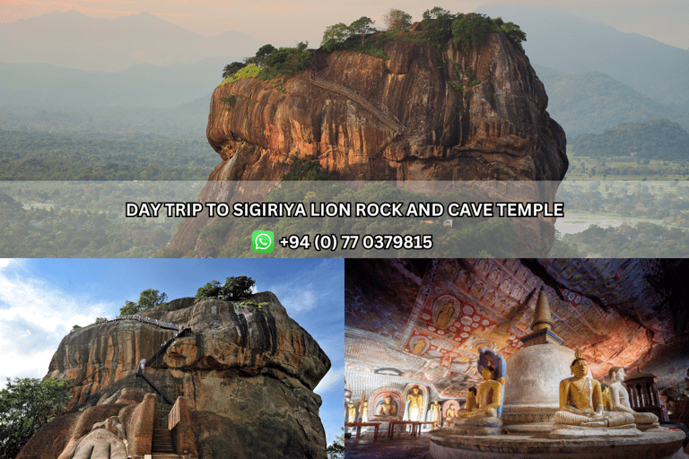 Excursion d'une journée au départ de Kandy : découverte du rocher du lion et du temple de la grotte de Sigiriya