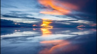 Bolivia, zonsondergang op de Salar de Uyuni -zoutflats - Housity