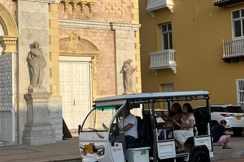 Private Tuk-Tuk City Tour + Shared Cartagena Bay Sunset Cartagena: Private Guided City Tour by Tuk-Tuk