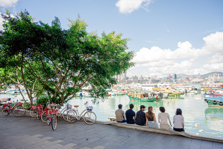 Victoria Harbour Shoreline Bike + Street Food Half-day Tour