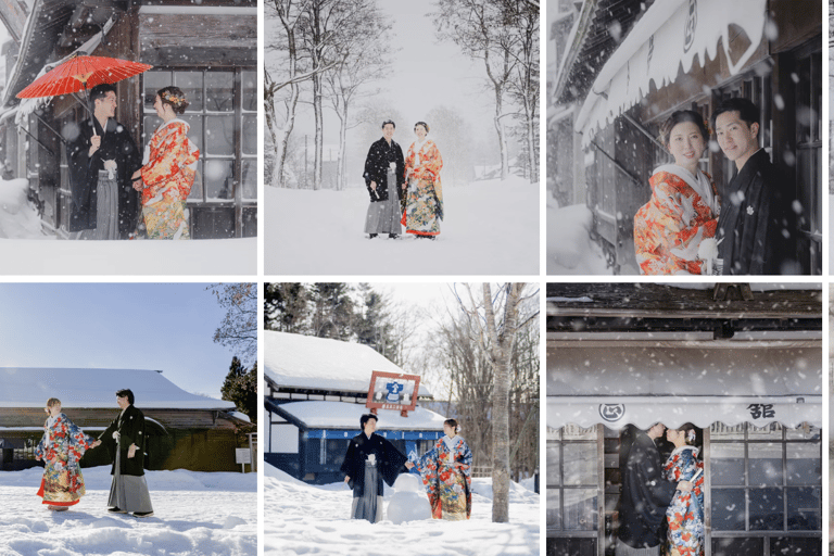 Hokkaido: Wedding Photo Tour with Snowy Landscapes & Styling