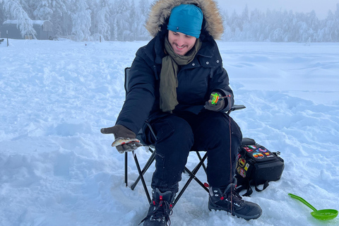 Ice Fishing Adventure in Levi with Salmon Soup