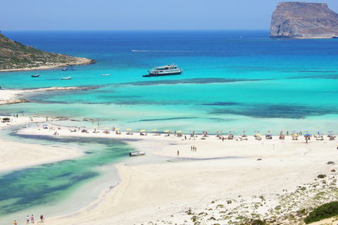 Depuis le port de Kissamos : croisière en bateau vers la lagune de Balos et GramvousaDepuis le port de Kissamos : croisière en bateau vers Balos et Gramvousa et déjeuner