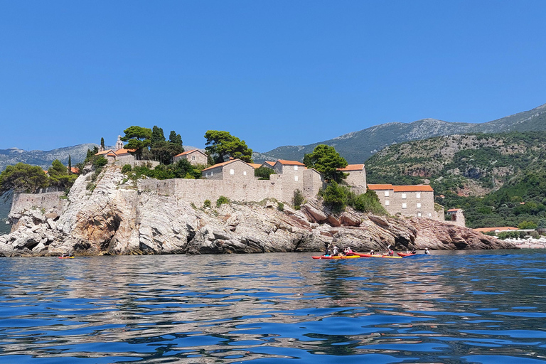 Budva: Kajaktocht van Becici-strand naar Sveti Stefan-eiland