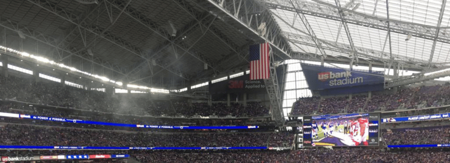 Match de football des Minnesota Vikings au US Bank Stadium