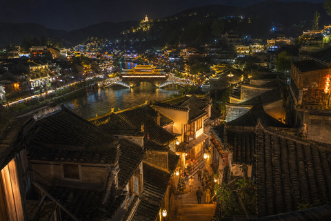 Zhangjiajie: Fenghuang Ancient Town Cruise Ticket & Transfer Tuo River Night Cruise E-Ticket