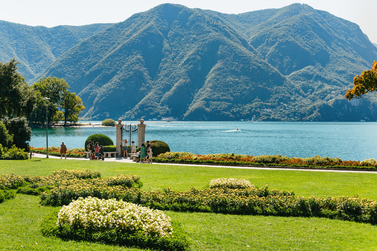 Milán: Excursión de un día al Lago de Como y Lugano con crucero privado