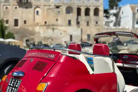 Polignano a Mare: coast & countryside Vintage tour by Fiat 500 SPIAGGINA