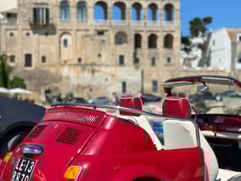 Polignano a Mare : côte et campagne Vintage tour en Fiat 500 SPIAGGINA