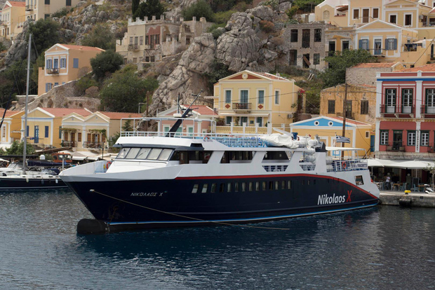 Da Rodi: Escursione di un giorno all'isola di Symi e al monastero di Panormitis