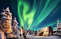 Levi, Aurora Borealis Bus & Snowstoe Tour con bebida caliente - Housity