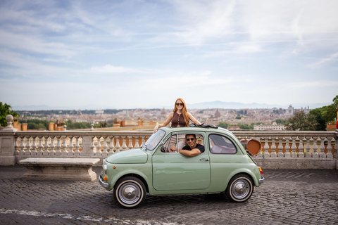 Rome : Visite guidée de la Fiat 500 avec photographeVisite privée