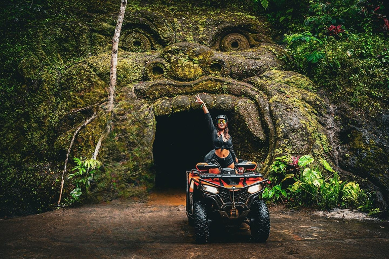 Bali: Waterfall Gorilla Cave ATV, Tubing Trip, Infinity Pool Double 250cc: Gorilla Cave ATV, Tubing - with Transfers