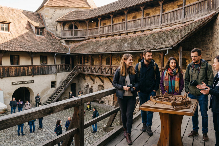 Bucharest: Dracula's Castle , Peles Castle & Brasov Day Tour Audio guide in 24 languages