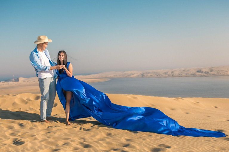 Doha: inland sea Tour With Dune Bashing &Sandboarding fun Doha: safari , camel ride, sandboarding hotel pickup