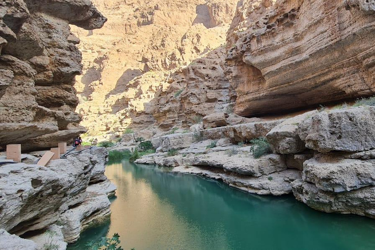 Sharing Tour to Wadi Shab Hike, Swim, Cave, Sinkhole, & Fins Shared Wadi Shab Tour - Meeting at Wadi Shab Parking Area