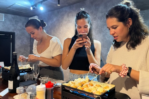 Osaka Sake Tasting with Takoyaki DIY Osaka: Takoyaki Cooking Experience with Sake in Namba