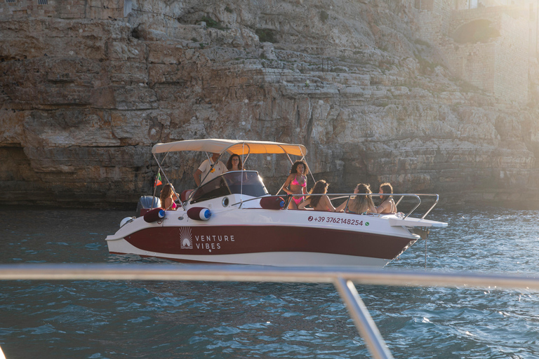 Polignano Sea Caves: Boat Tour with Snorkeling & Aperitif Sea Caves Boat Tour from San Vito