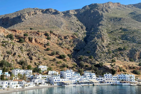 Crète : Excursion d&#039;une journée à Glyka Nera, Loutro et SfakiaSfakia Loutro plage des eaux douces