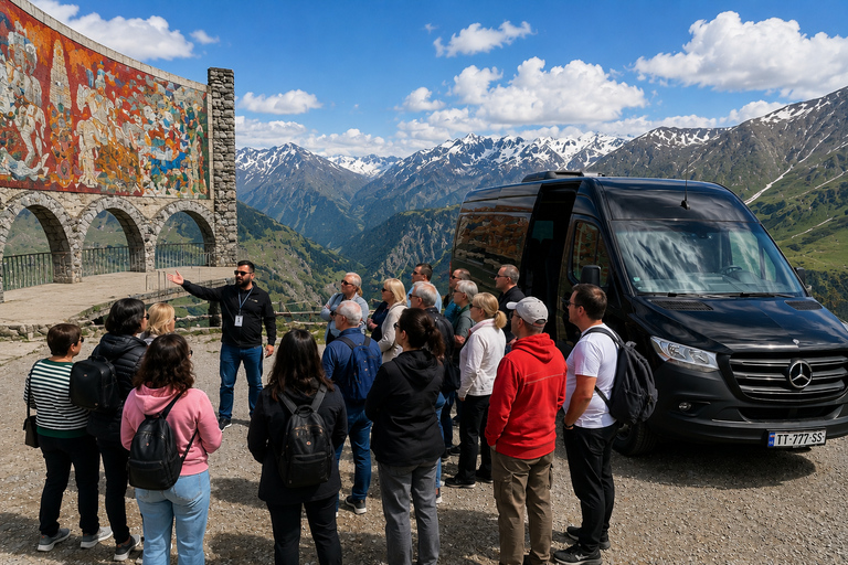 From Tbilisi: Kazbegi & Gudauri Group Guided Day Trip Kazbegi & Gudauri Group Guided Day Trip