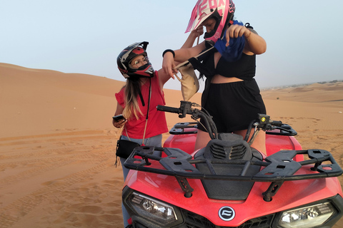 From Marrakech 3 Days Desert Merzouga with Camel & Quad bike Shared Tour Deluxe Tent Option with camel ride & quad bike