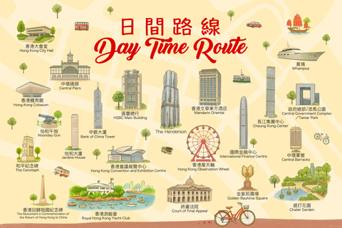 Victoria Harbour Shoreline Bike + Street Food Half-day Tour