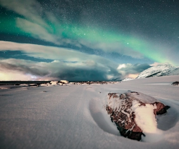 Lyngenalps: Northern Lights Snowmobile Safari