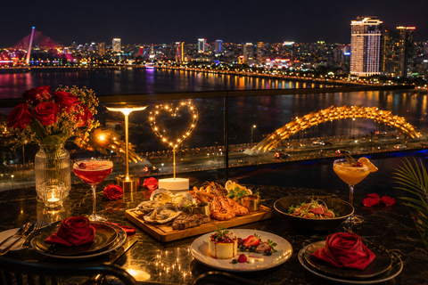 Da Nang: Panoramic Rooftop Dinner & Dragon Bridge Fire Show Dragon’s Flame Romance: Wine & Best View