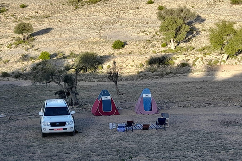 From Muscat: Jebel Akhdar Overnight Camping with Meals